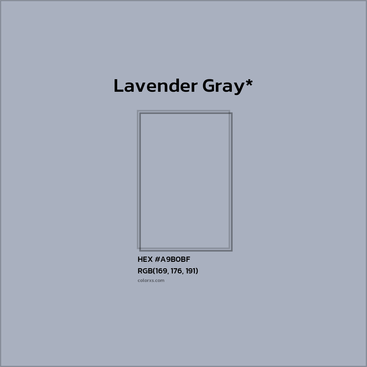 HEX #A9B0BF Color Name, Color Code, Palettes, Similar Paints, Images