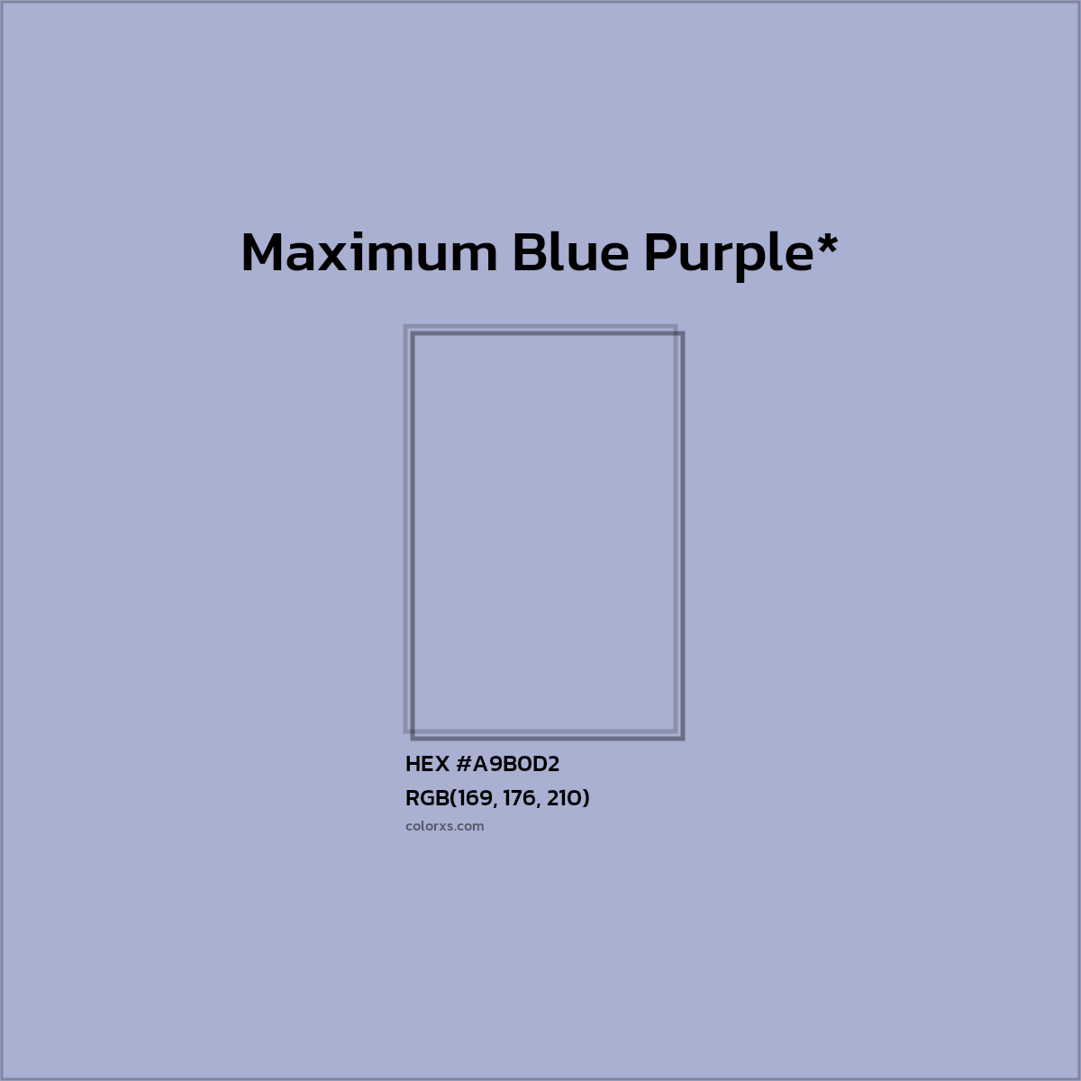 HEX #A9B0D2 Color Name, Color Code, Palettes, Similar Paints, Images