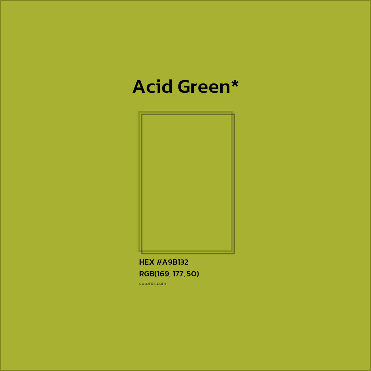 HEX #A9B132 Color Name, Color Code, Palettes, Similar Paints, Images