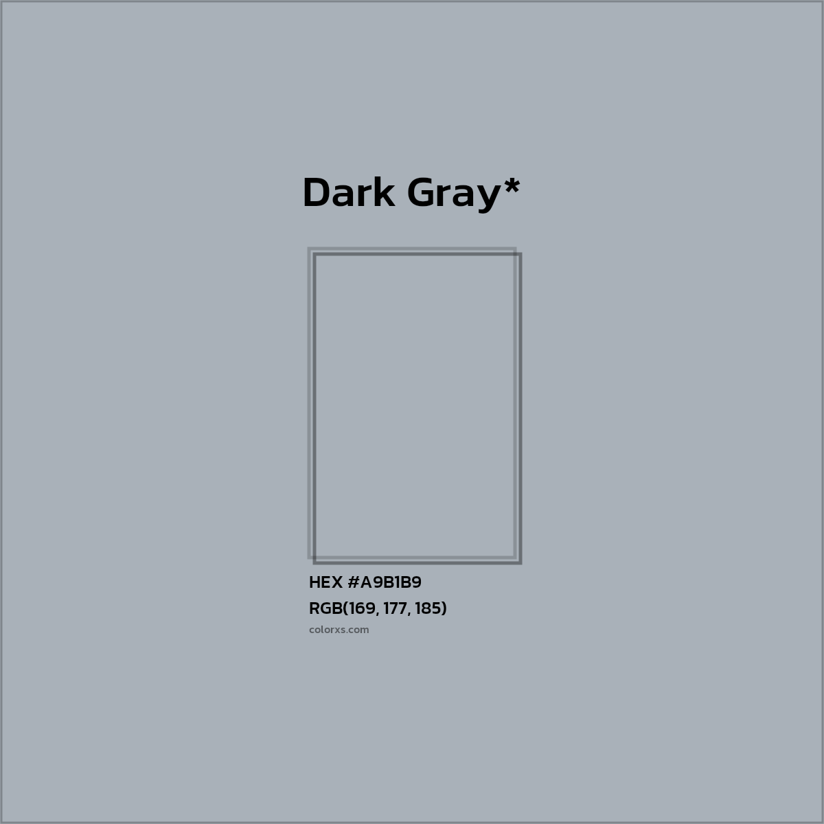 HEX #A9B1B9 Color Name, Color Code, Palettes, Similar Paints, Images