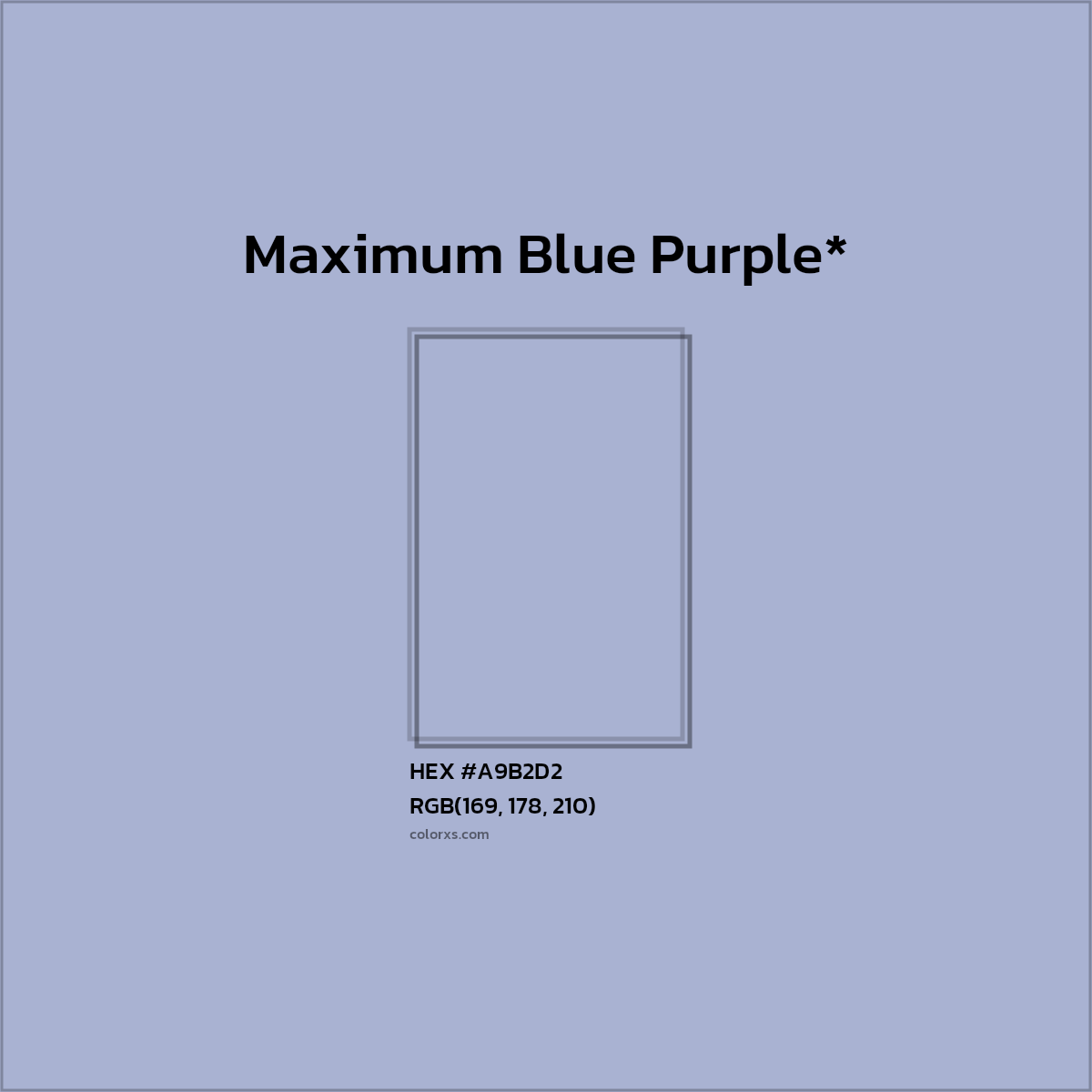 HEX #A9B2D2 Color Name, Color Code, Palettes, Similar Paints, Images