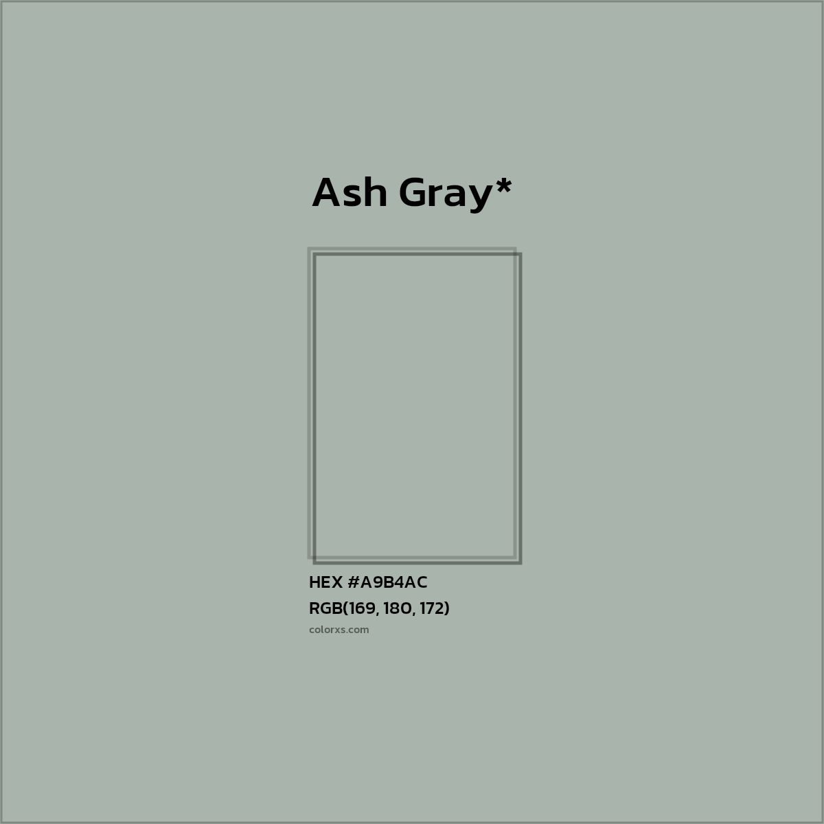 HEX #A9B4AC Color Name, Color Code, Palettes, Similar Paints, Images