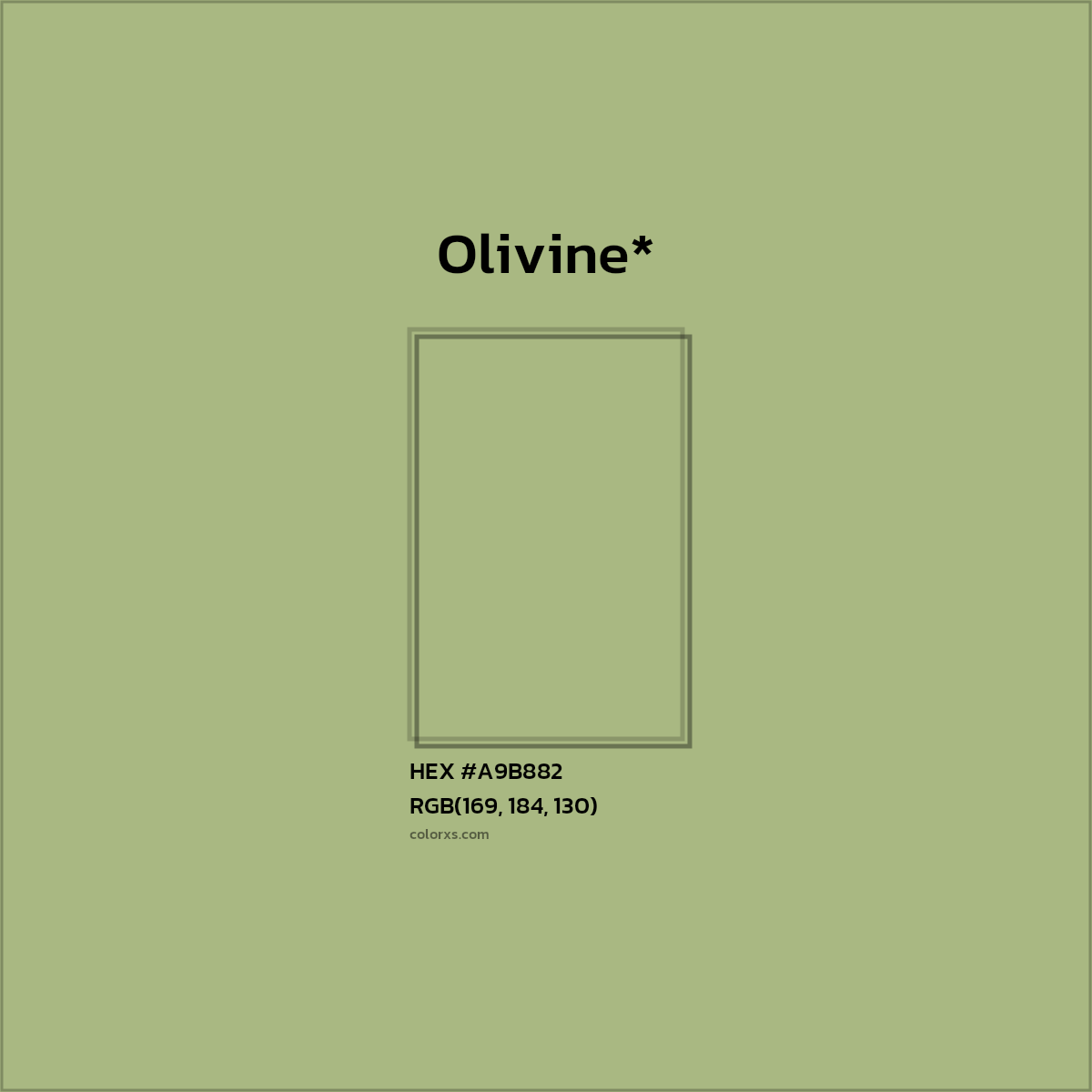 HEX #A9B882 Color Name, Color Code, Palettes, Similar Paints, Images