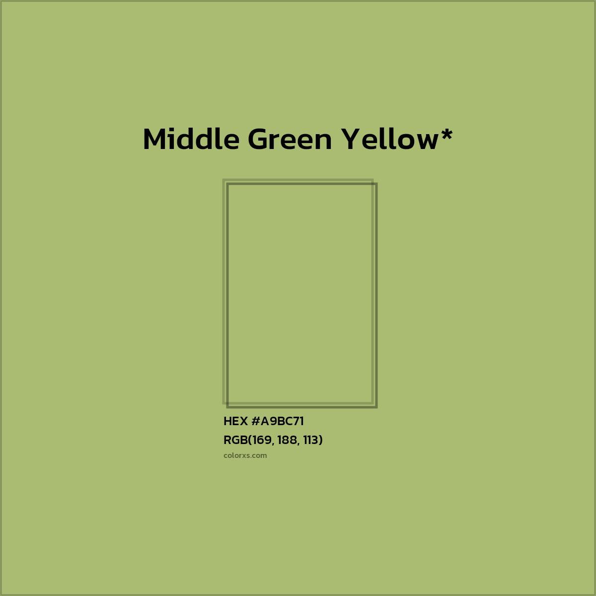 HEX #A9BC71 Color Name, Color Code, Palettes, Similar Paints, Images