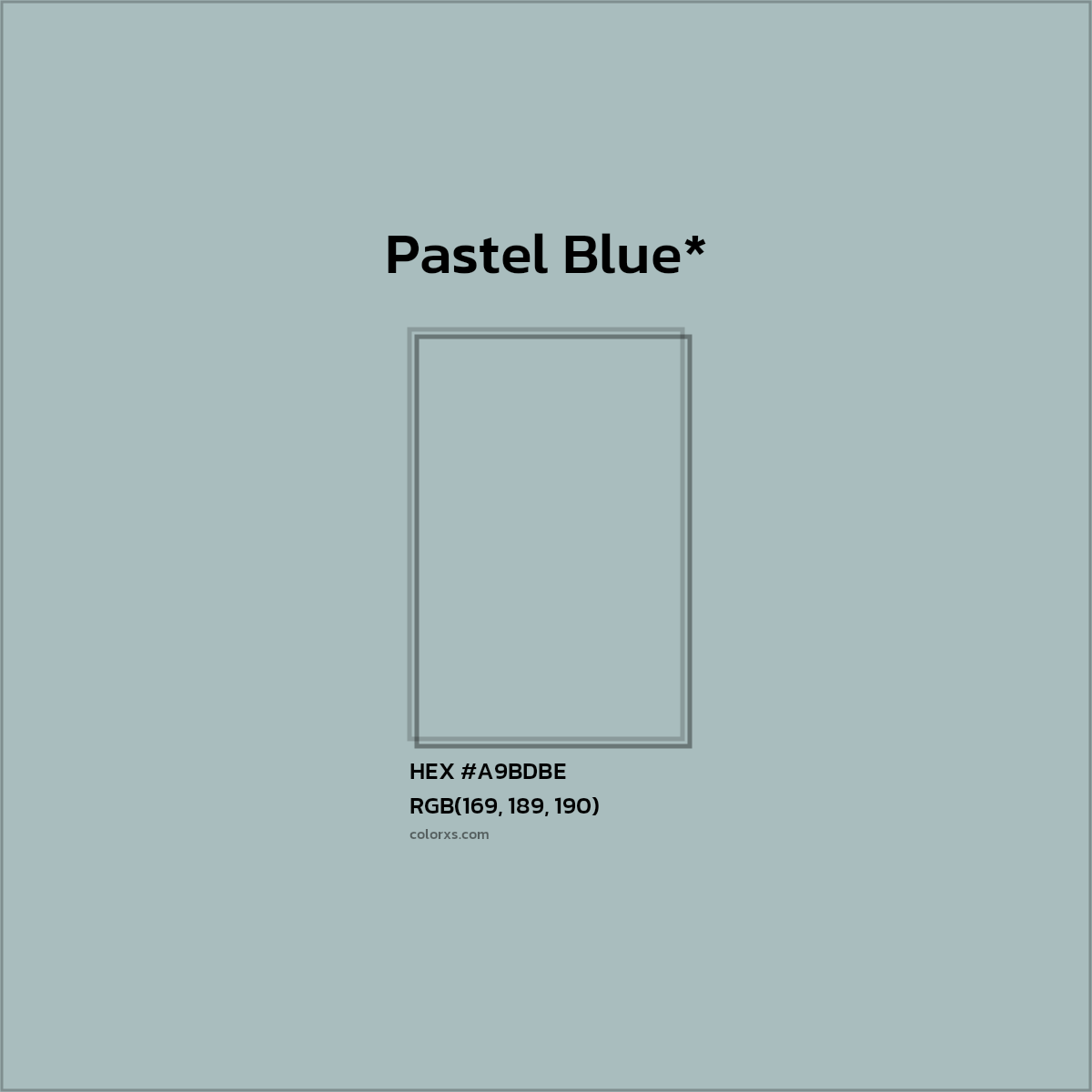 HEX #A9BDBE Color Name, Color Code, Palettes, Similar Paints, Images