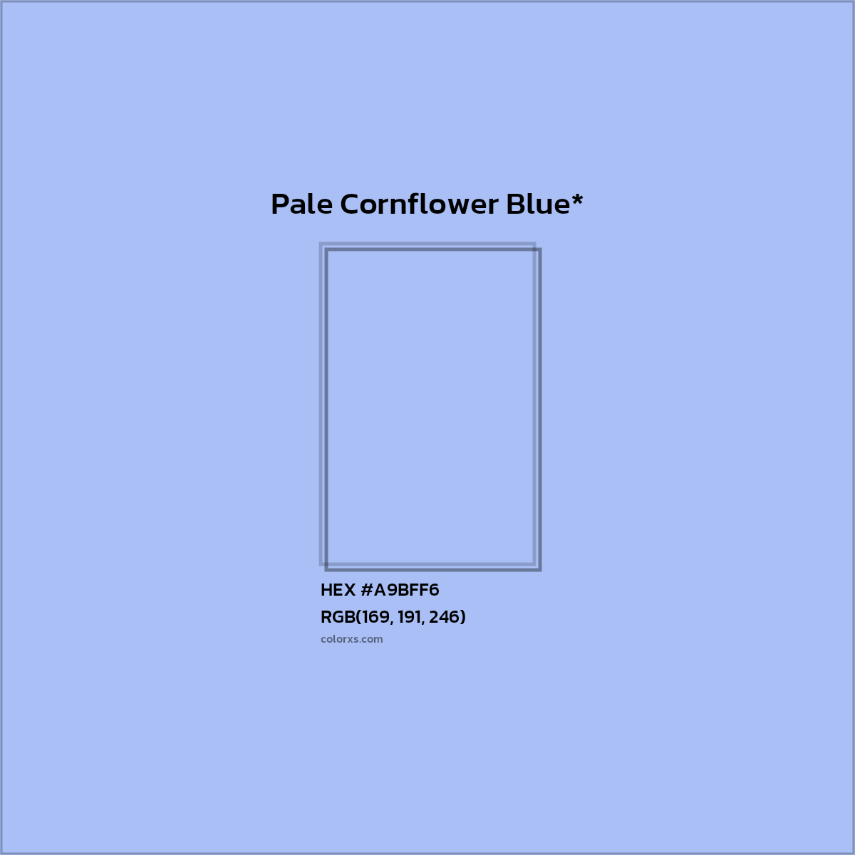 HEX #A9BFF6 Color Name, Color Code, Palettes, Similar Paints, Images