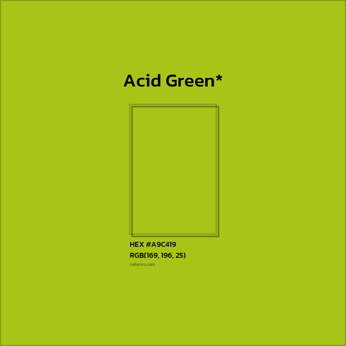 HEX #A9C419 Color Name, Color Code, Palettes, Similar Paints, Images
