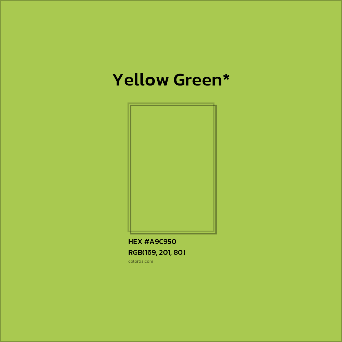 HEX #A9C950 Color Name, Color Code, Palettes, Similar Paints, Images