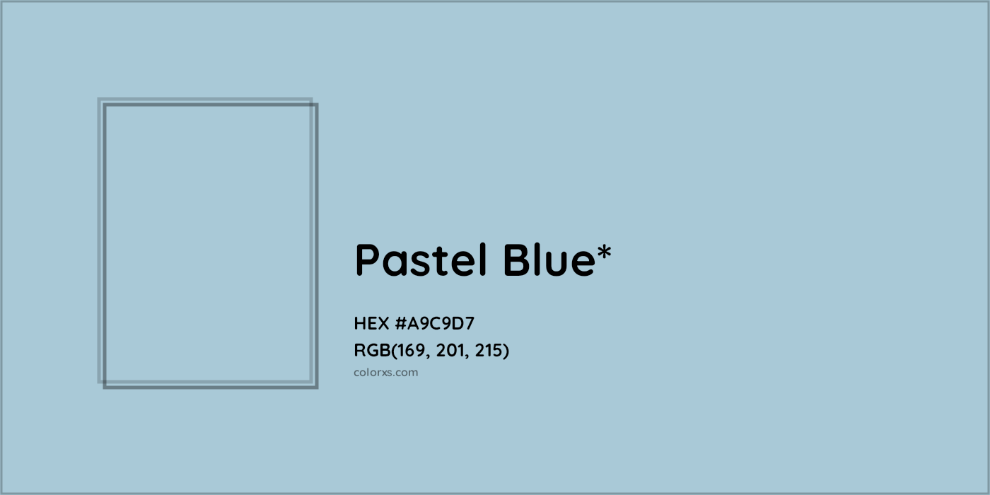 HEX #A9C9D7 Color Name, Color Code, Palettes, Similar Paints, Images
