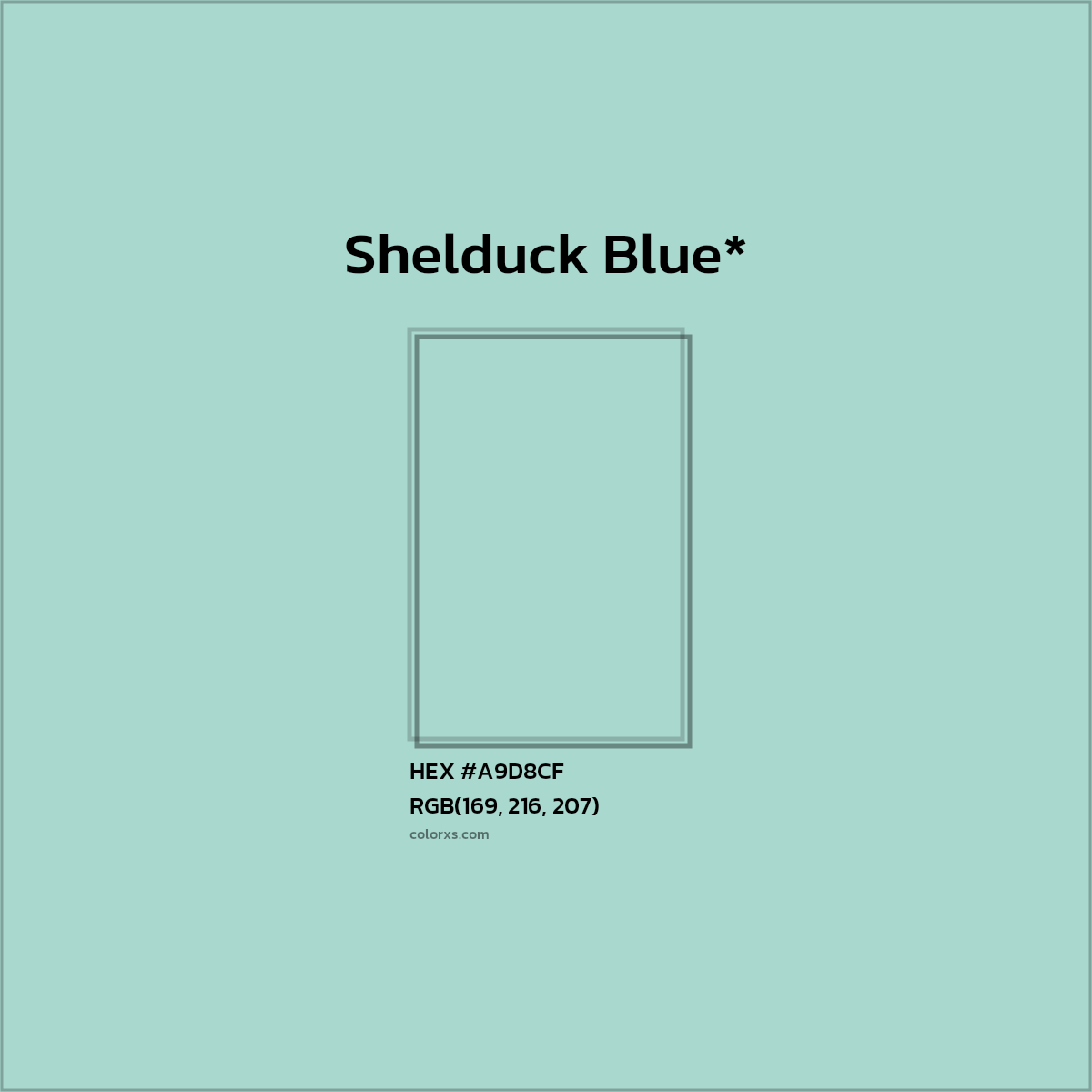 HEX #A9D8CF Color Name, Color Code, Palettes, Similar Paints, Images