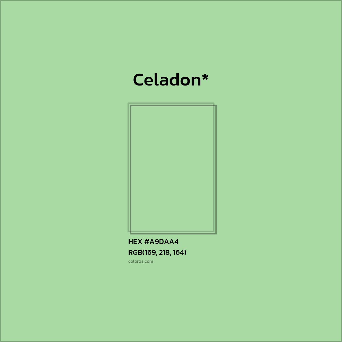 HEX #A9DAA4 Color Name, Color Code, Palettes, Similar Paints, Images
