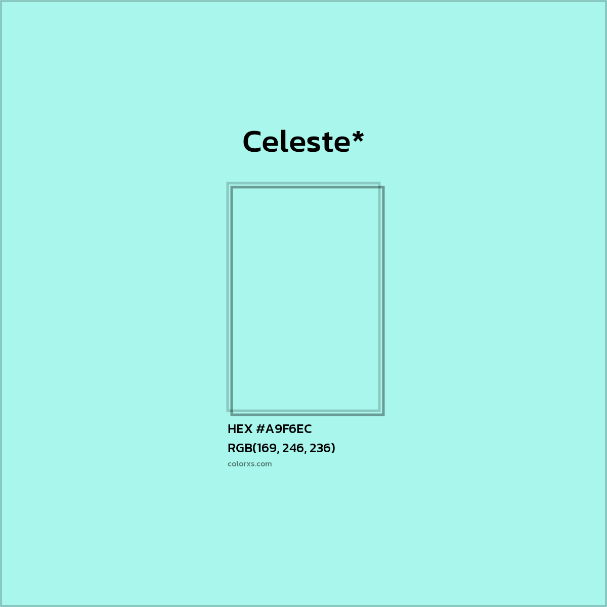 HEX #A9F6EC Color Name, Color Code, Palettes, Similar Paints, Images