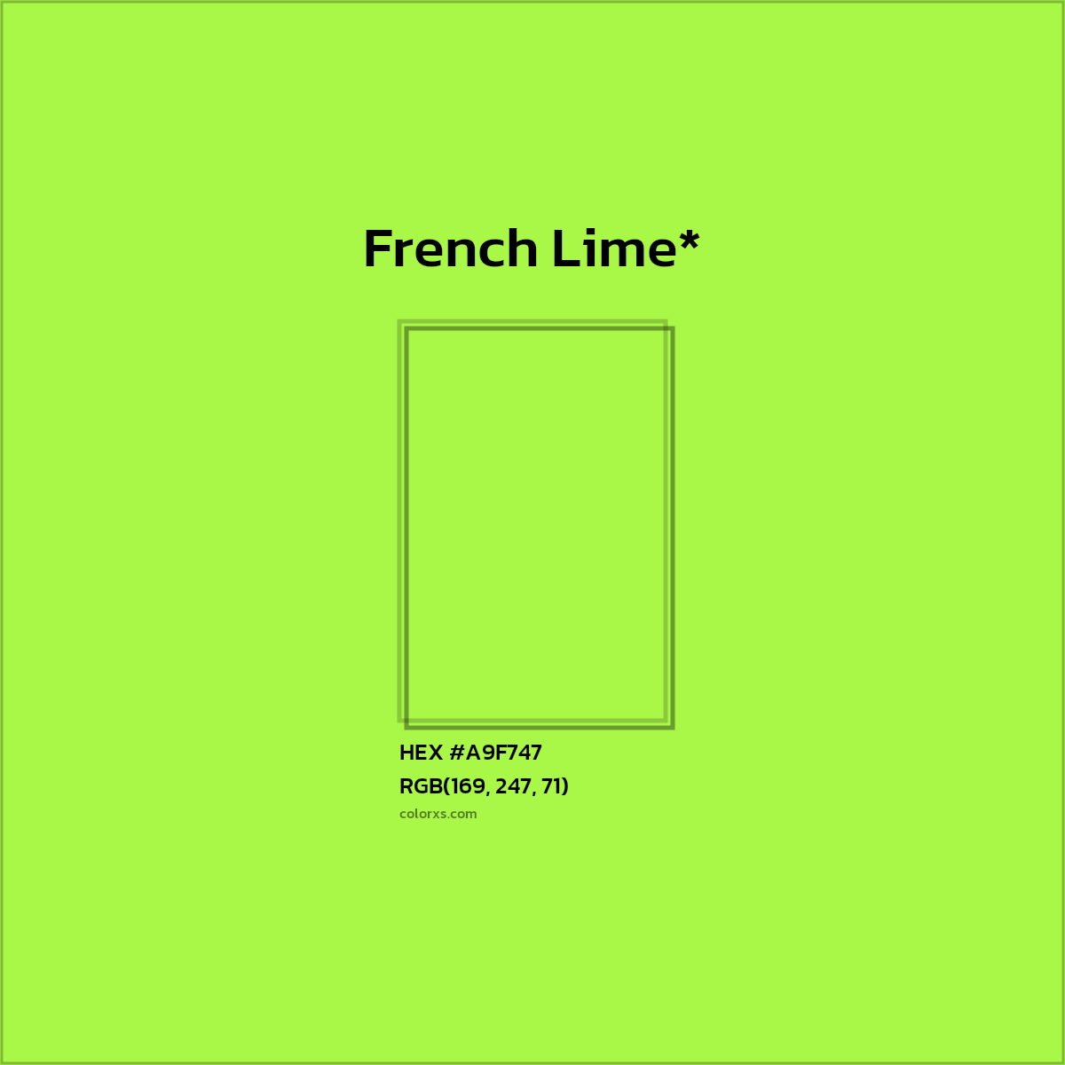 HEX #A9F747 Color Name, Color Code, Palettes, Similar Paints, Images