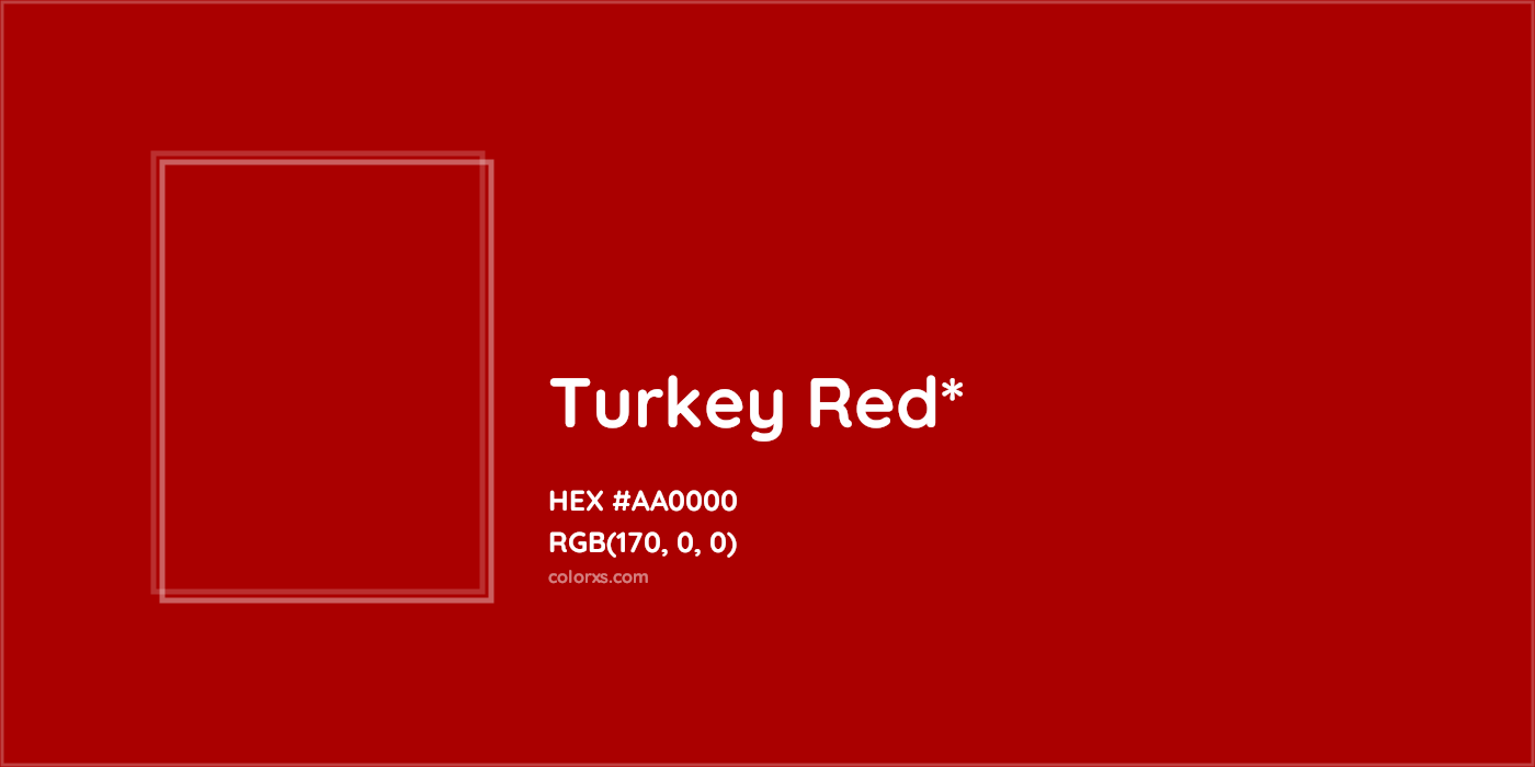 HEX #AA0000 Color Name, Color Code, Palettes, Similar Paints, Images