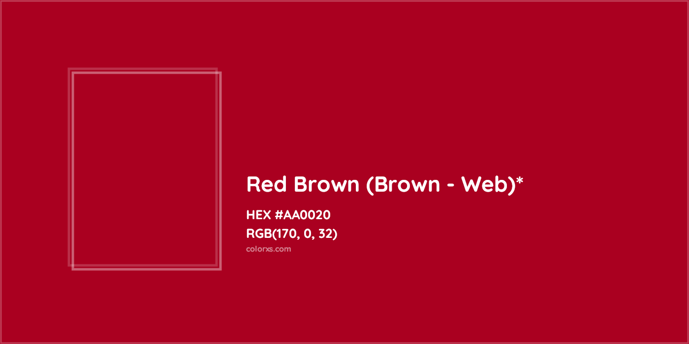 HEX #AA0020 Color Name, Color Code, Palettes, Similar Paints, Images