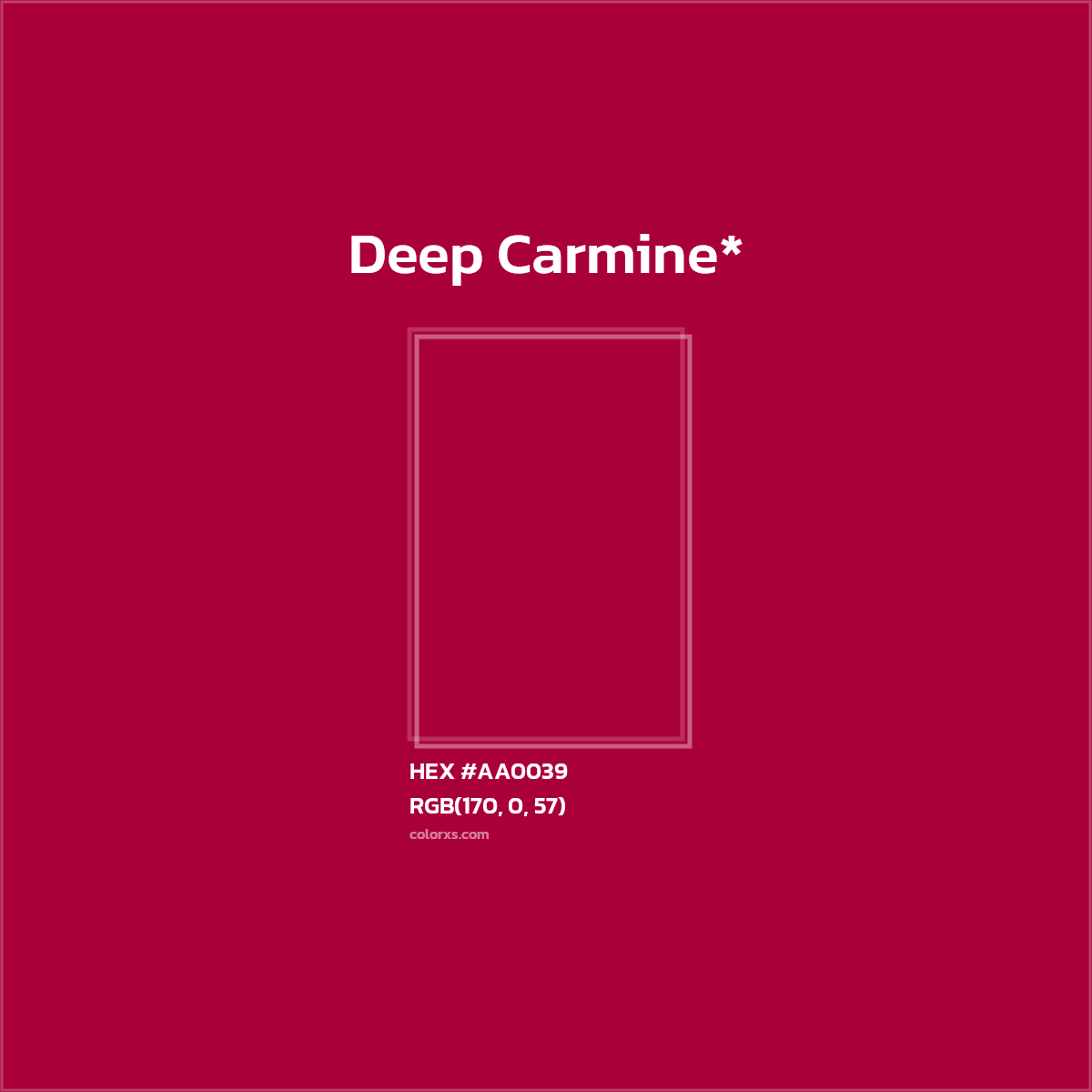 HEX #AA0039 Color Name, Color Code, Palettes, Similar Paints, Images