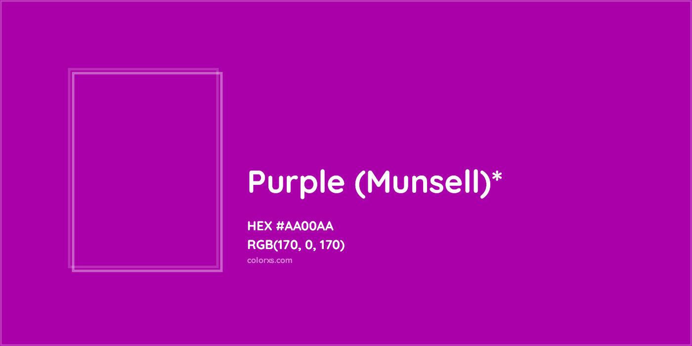 HEX #AA00AA Color Name, Color Code, Palettes, Similar Paints, Images