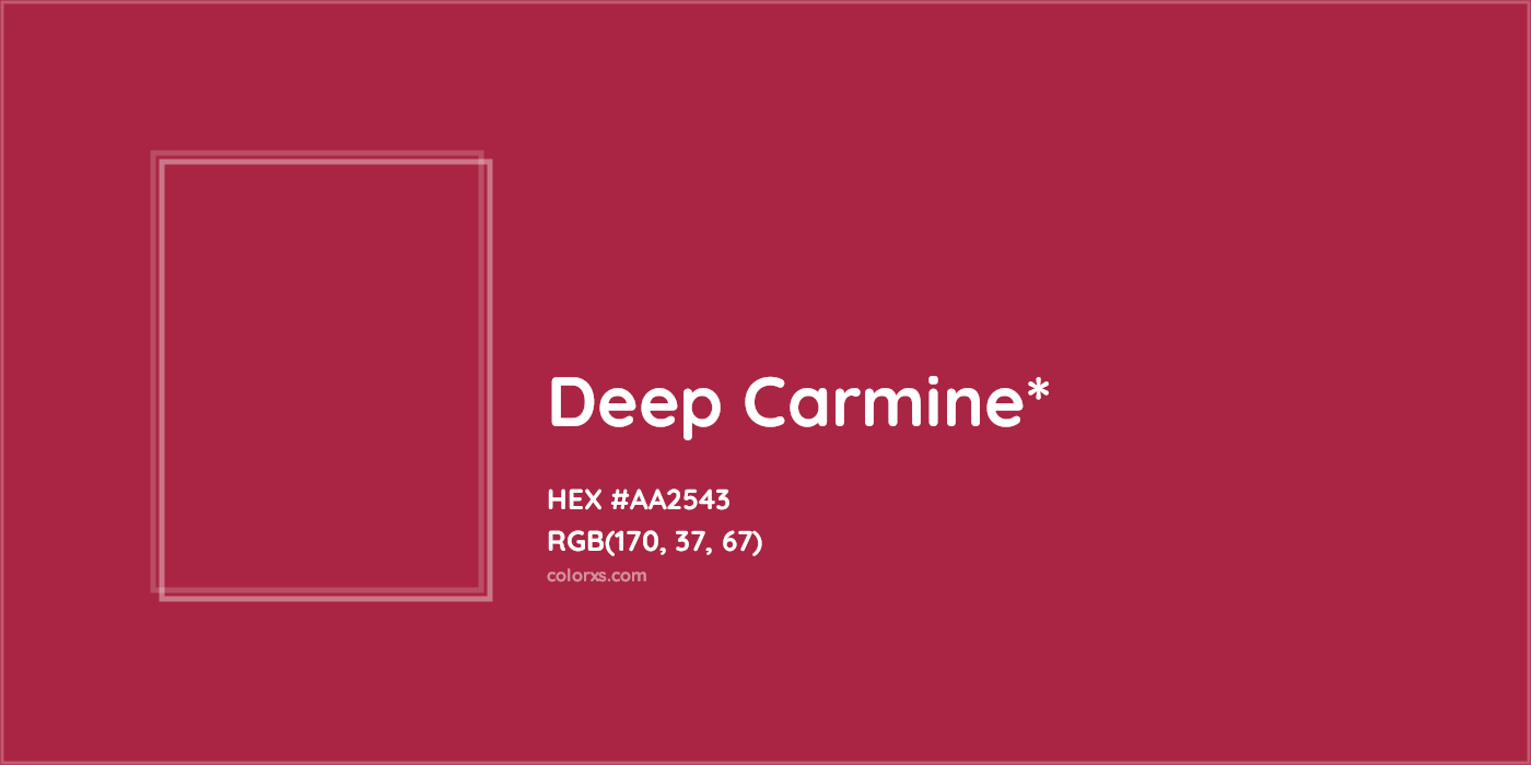 HEX #AA2543 Color Name, Color Code, Palettes, Similar Paints, Images