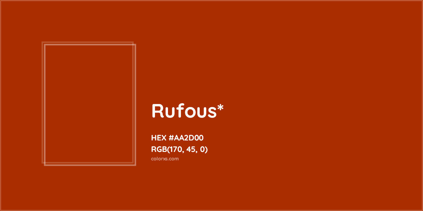 HEX #AA2D00 Color Name, Color Code, Palettes, Similar Paints, Images