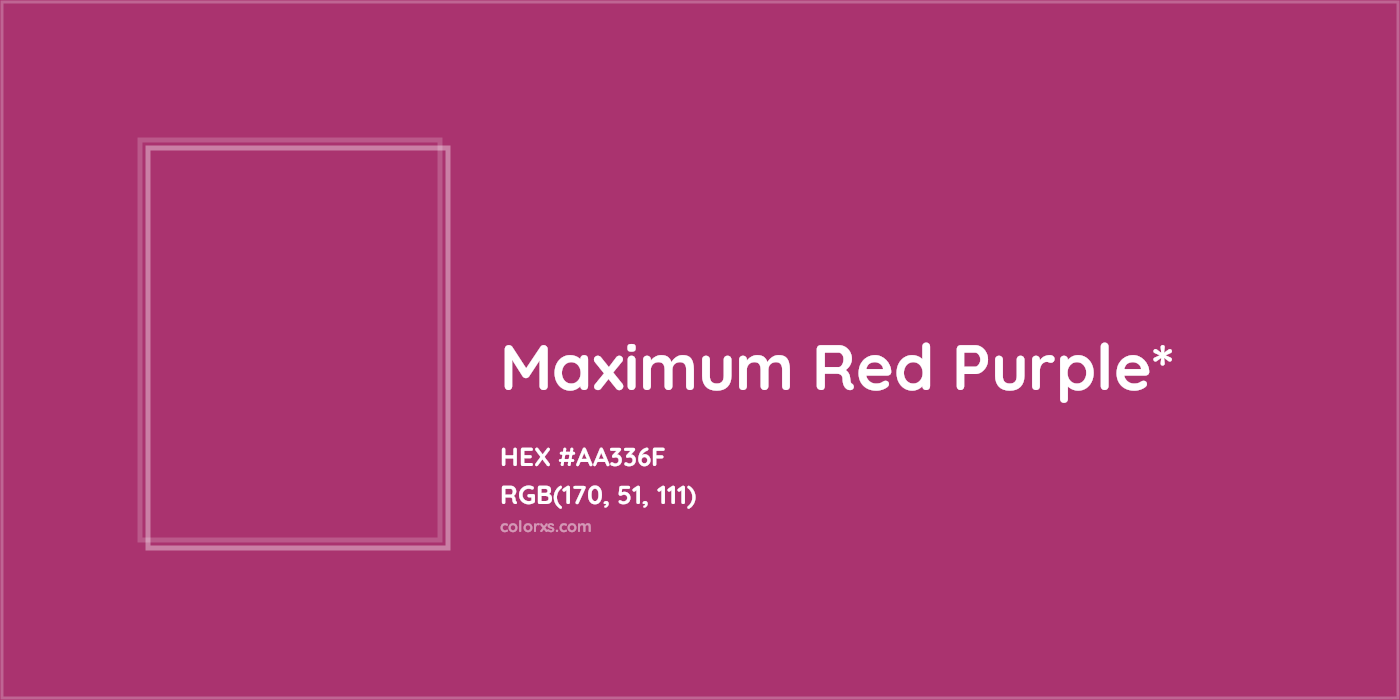 HEX #AA336F Color Name, Color Code, Palettes, Similar Paints, Images