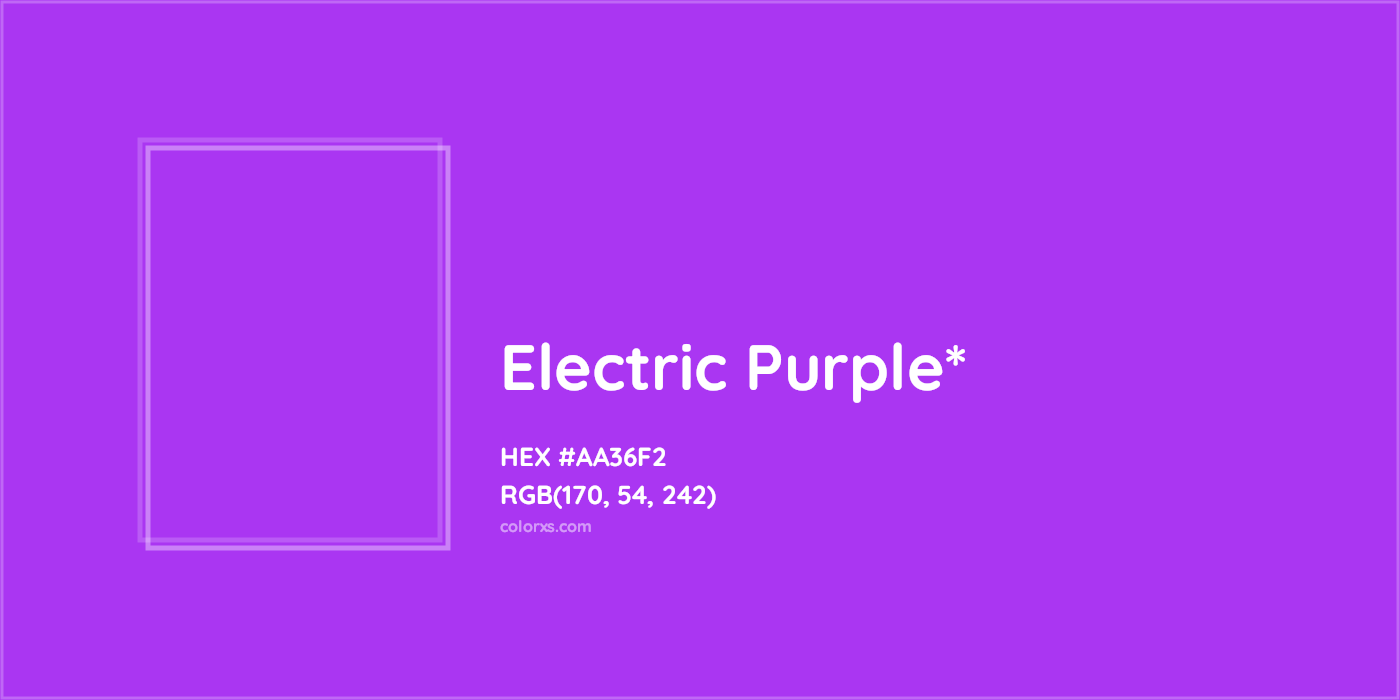 HEX #AA36F2 Color Name, Color Code, Palettes, Similar Paints, Images