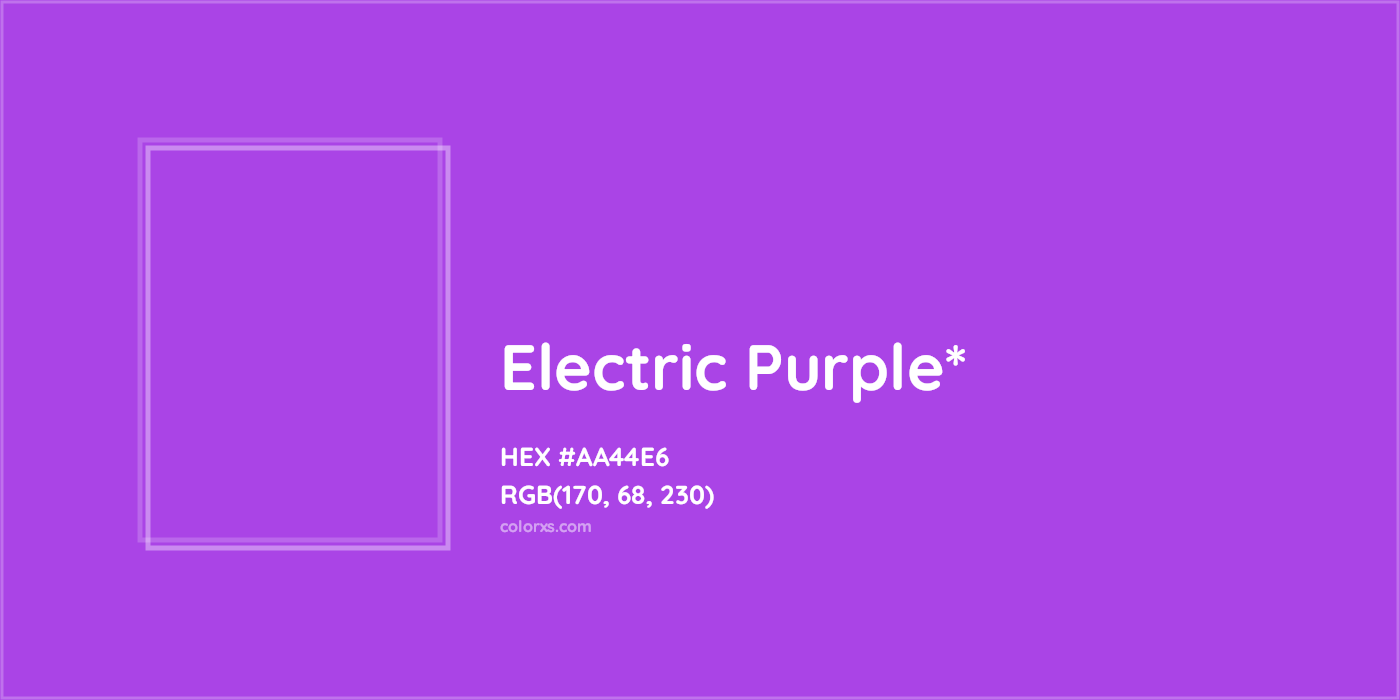 HEX #AA44E6 Color Name, Color Code, Palettes, Similar Paints, Images