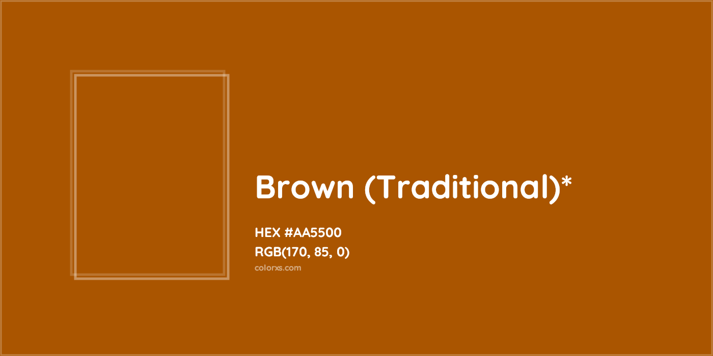 HEX #AA5500 Color Name, Color Code, Palettes, Similar Paints, Images