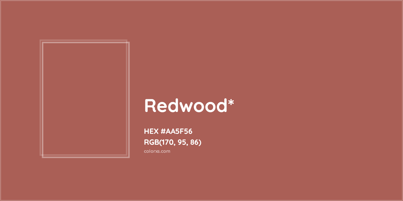 HEX #AA5F56 Color Name, Color Code, Palettes, Similar Paints, Images