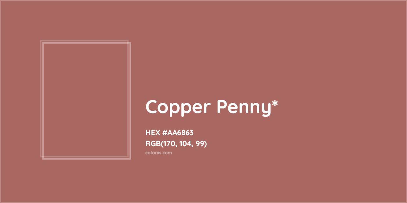 HEX #AA6863 Color Name, Color Code, Palettes, Similar Paints, Images