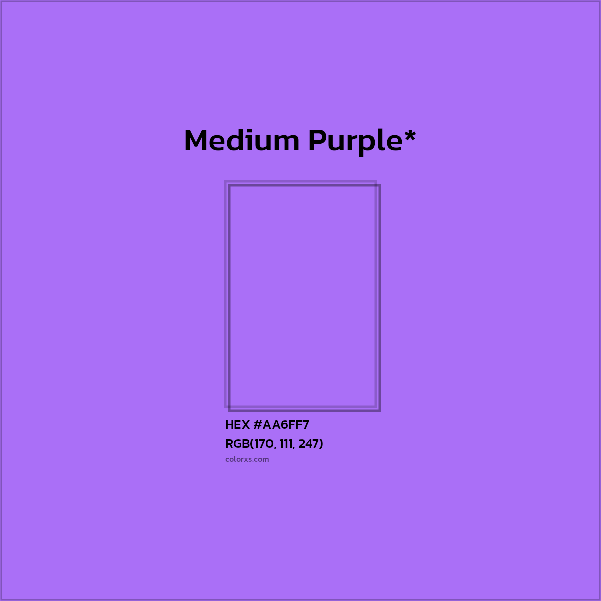 HEX #AA6FF7 Color Name, Color Code, Palettes, Similar Paints, Images