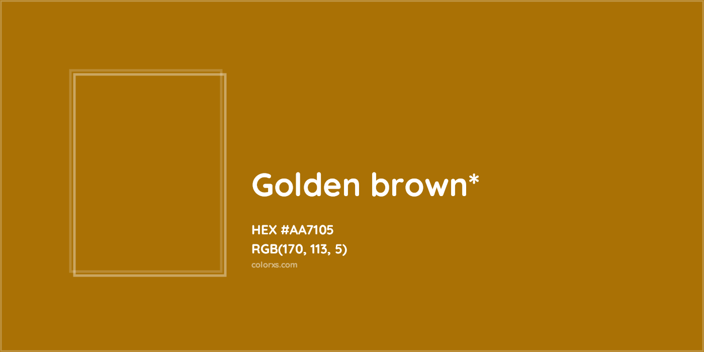 HEX #AA7105 Color Name, Color Code, Palettes, Similar Paints, Images