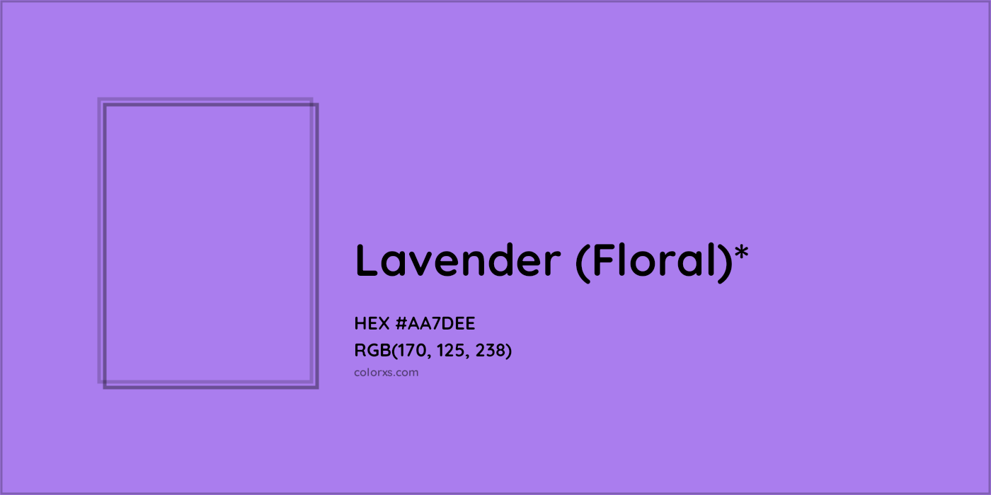 HEX #AA7DEE Color Name, Color Code, Palettes, Similar Paints, Images