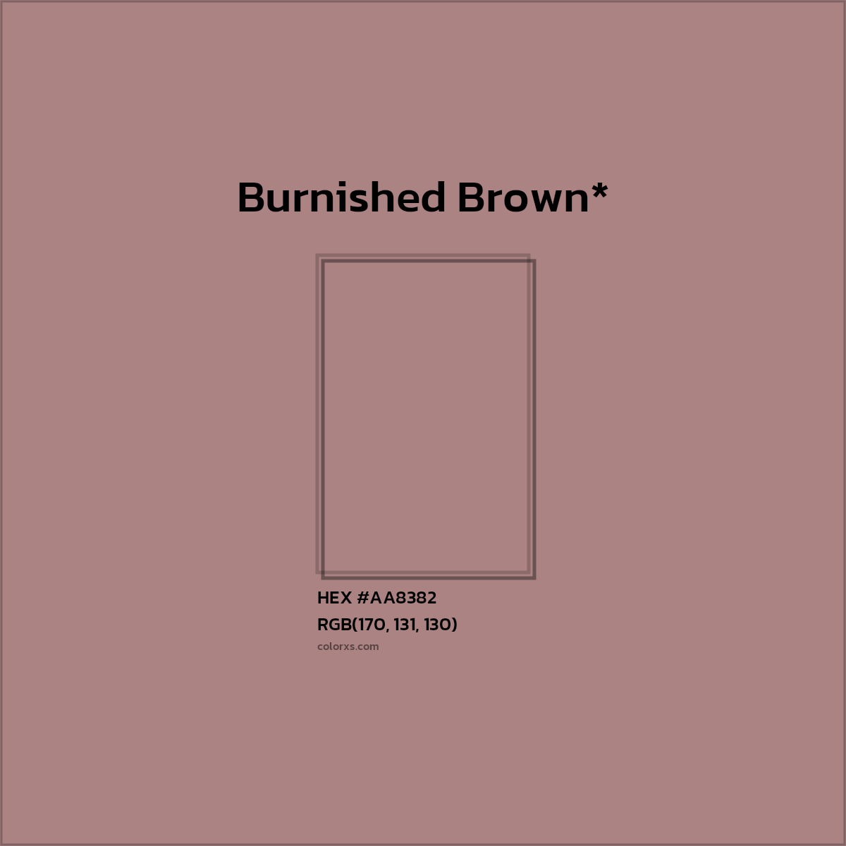HEX #AA8382 Color Name, Color Code, Palettes, Similar Paints, Images