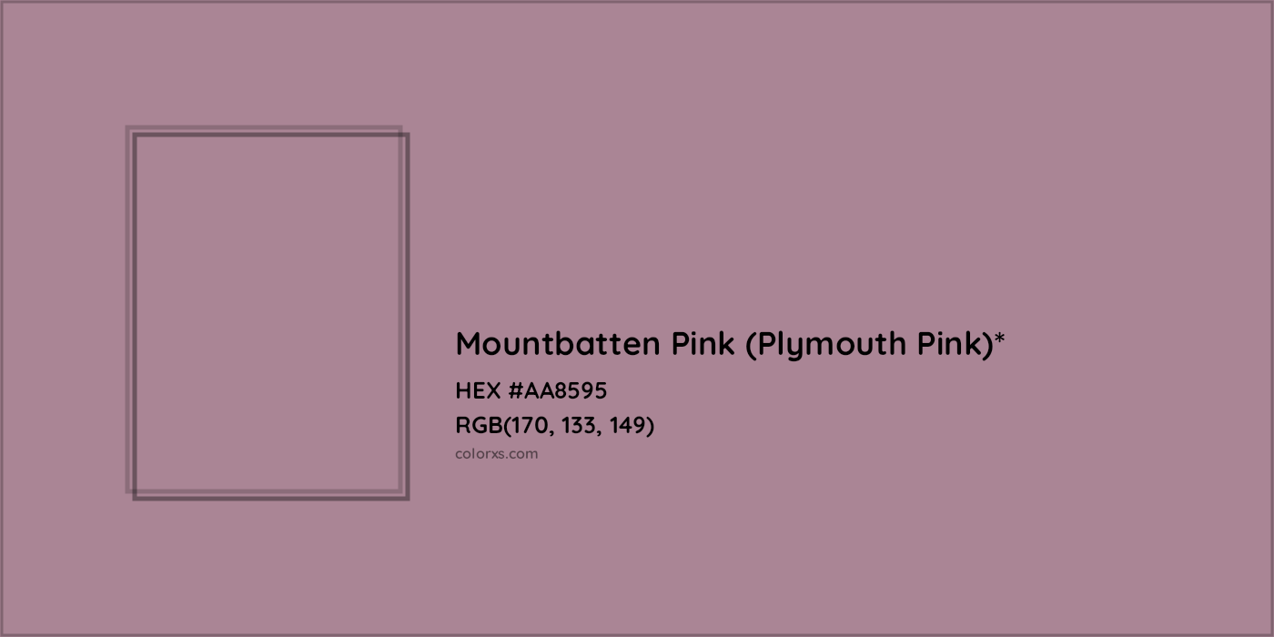 HEX #AA8595 Color Name, Color Code, Palettes, Similar Paints, Images