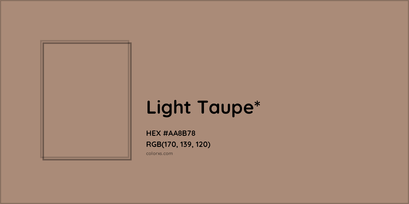HEX #AA8B78 Color Name, Color Code, Palettes, Similar Paints, Images