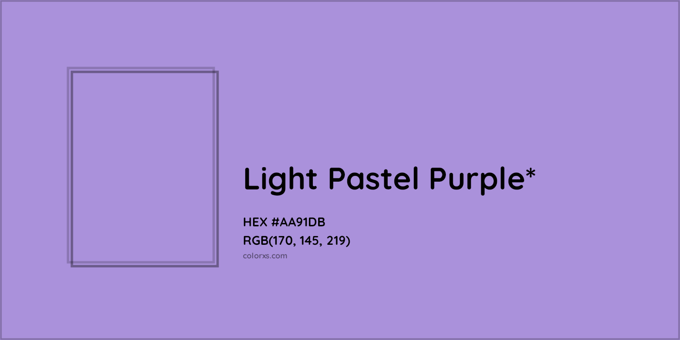 HEX #AA91DB Color Name, Color Code, Palettes, Similar Paints, Images