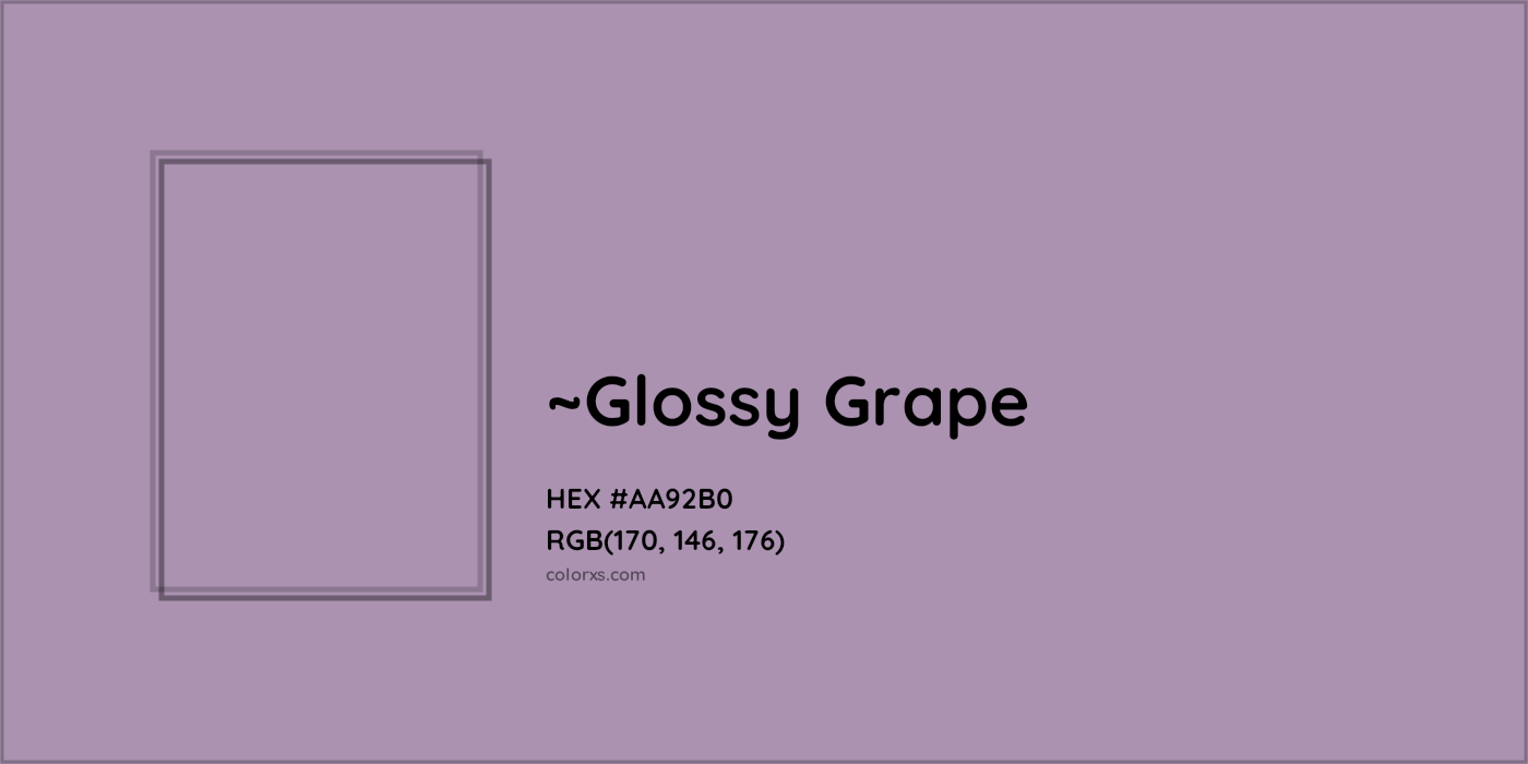 HEX #AA92B0 Color Name, Color Code, Palettes, Similar Paints, Images