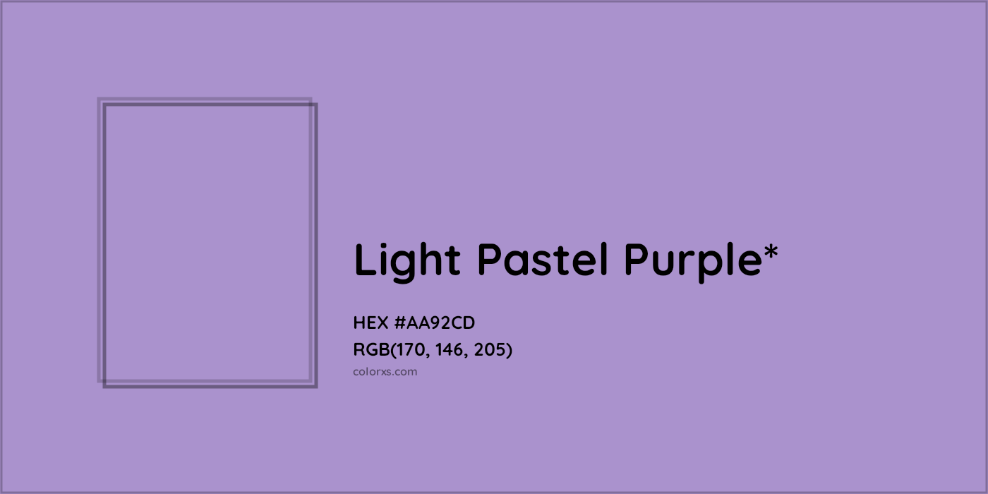 HEX #AA92CD Color Name, Color Code, Palettes, Similar Paints, Images