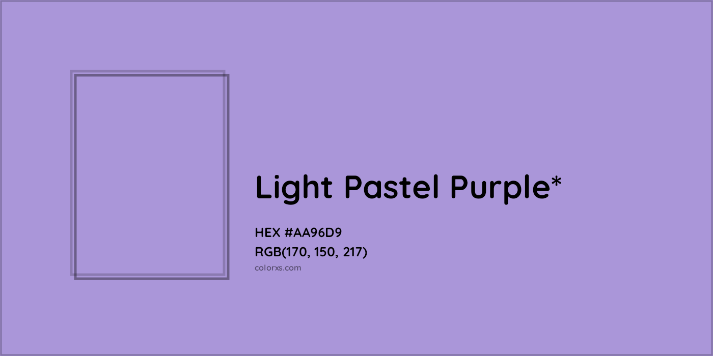 HEX #AA96D9 Color Name, Color Code, Palettes, Similar Paints, Images