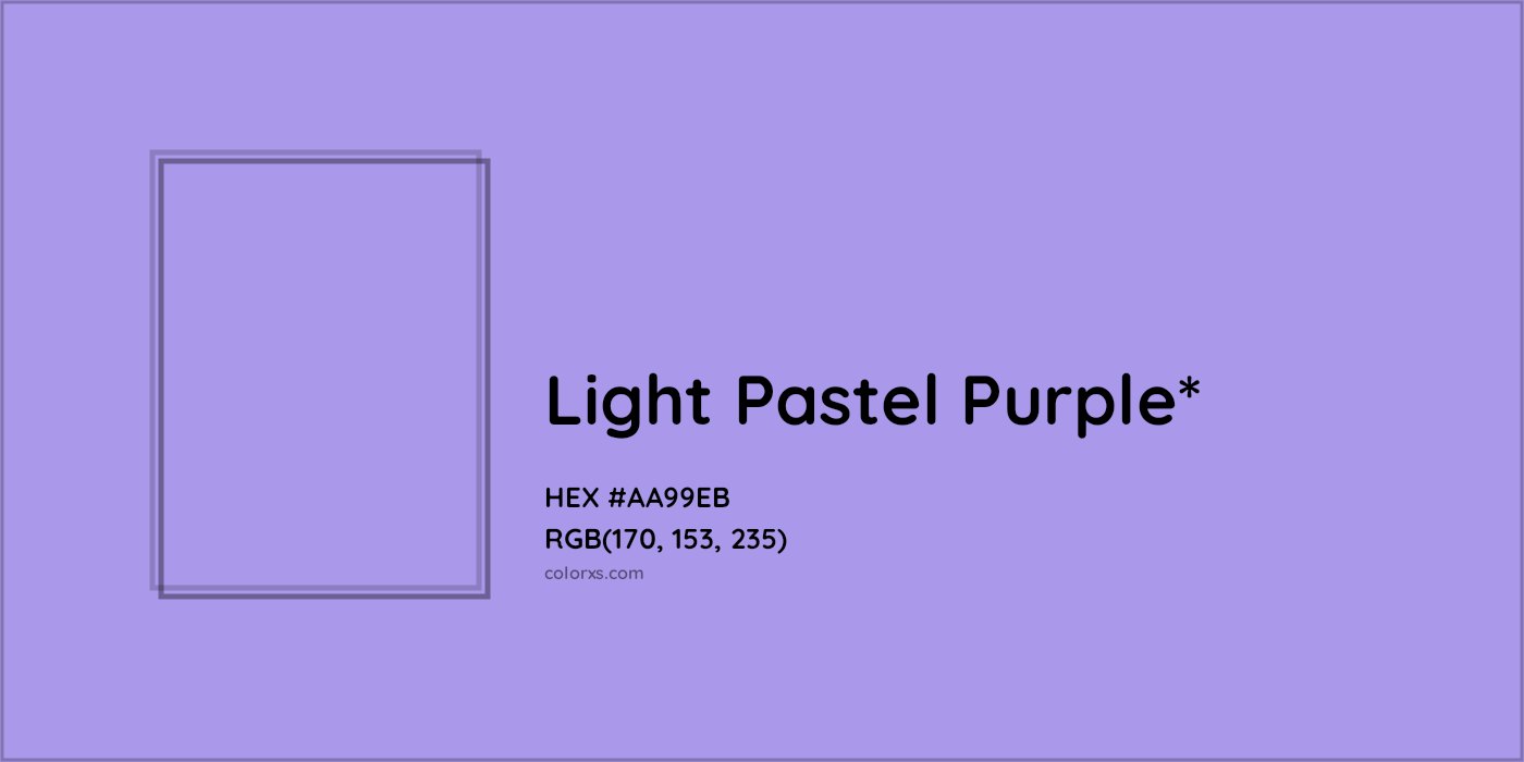 HEX #AA99EB Color Name, Color Code, Palettes, Similar Paints, Images