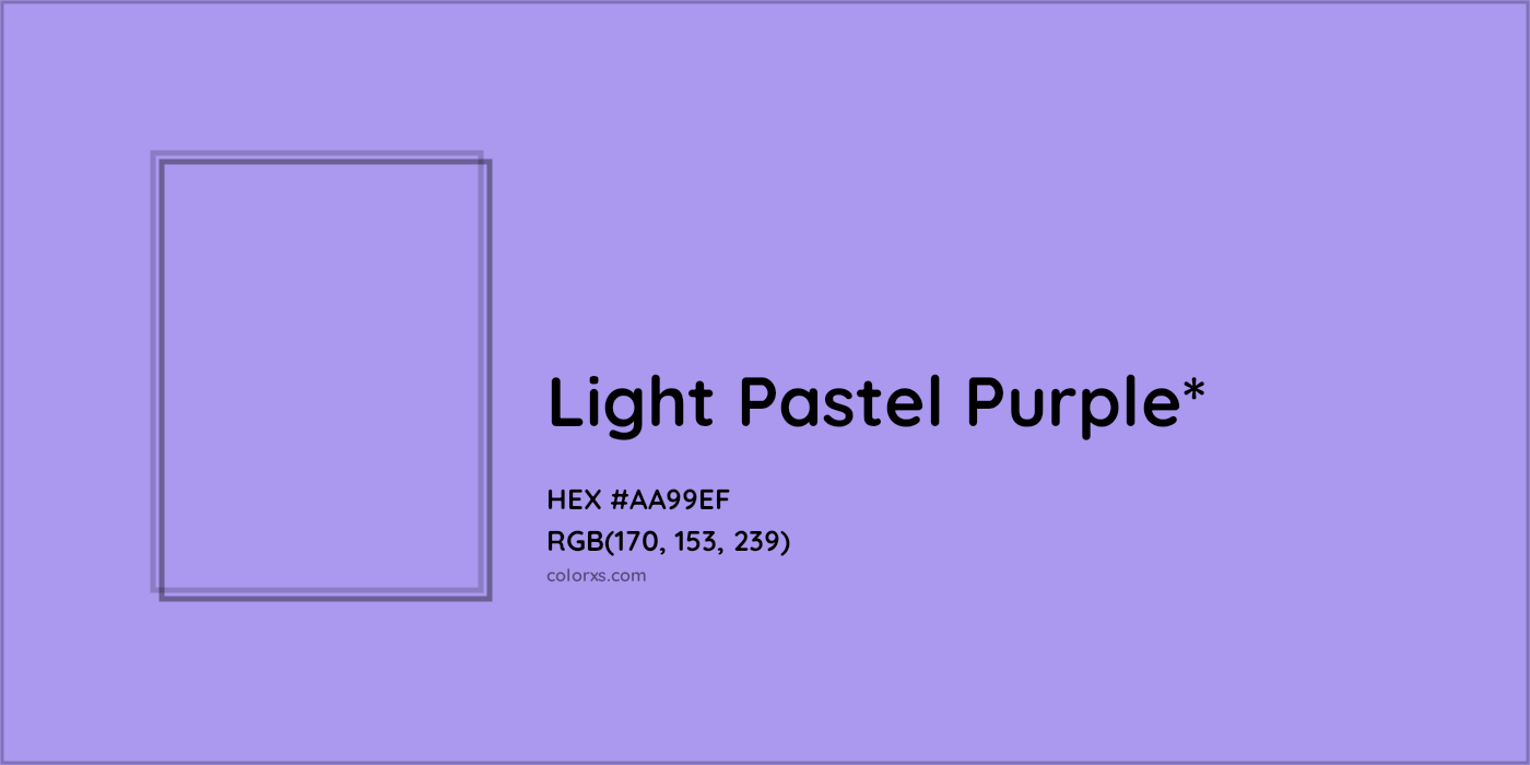 HEX #AA99EF Color Name, Color Code, Palettes, Similar Paints, Images