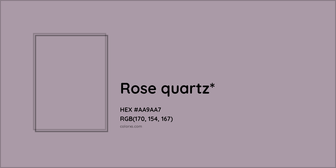 HEX #AA9AA7 Color Name, Color Code, Palettes, Similar Paints, Images