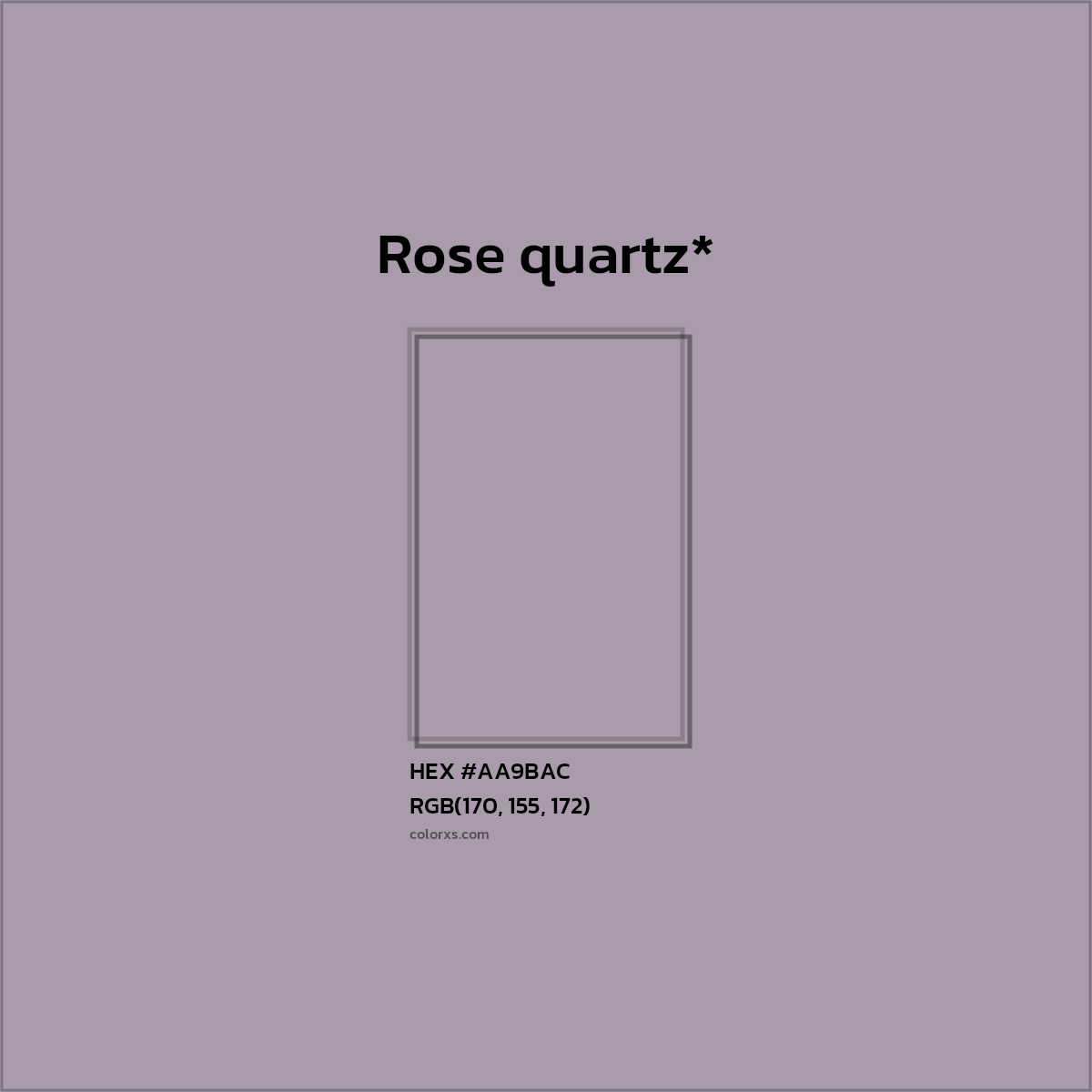 HEX #AA9BAC Color Name, Color Code, Palettes, Similar Paints, Images