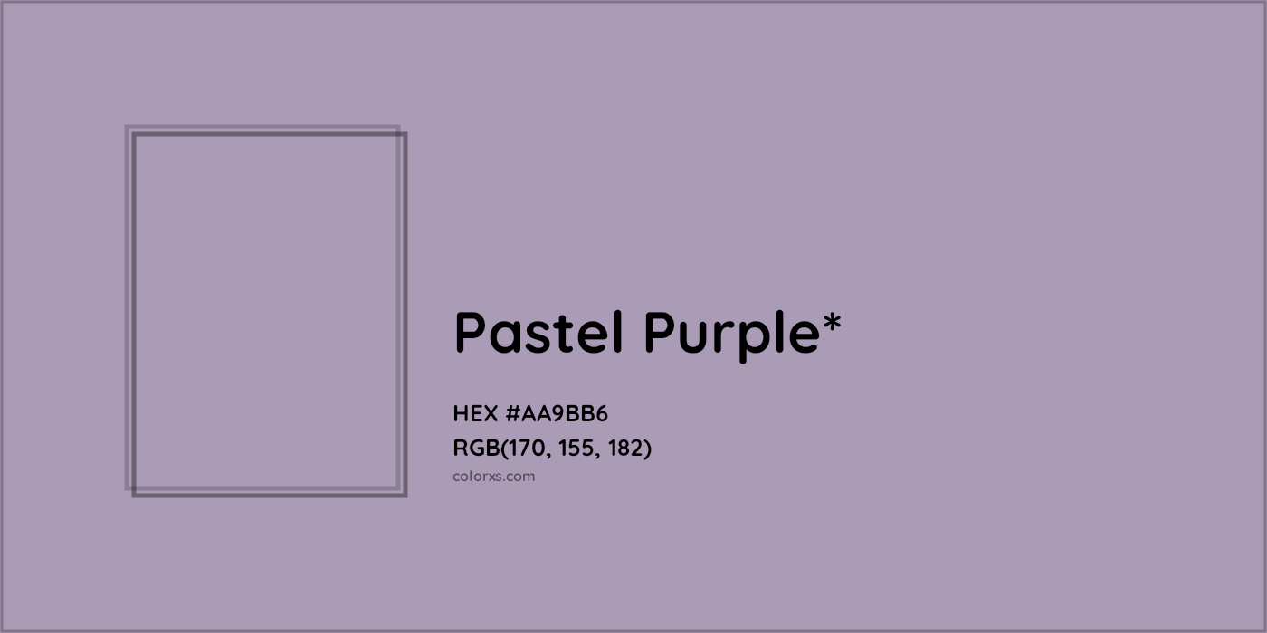 HEX #AA9BB6 Color Name, Color Code, Palettes, Similar Paints, Images