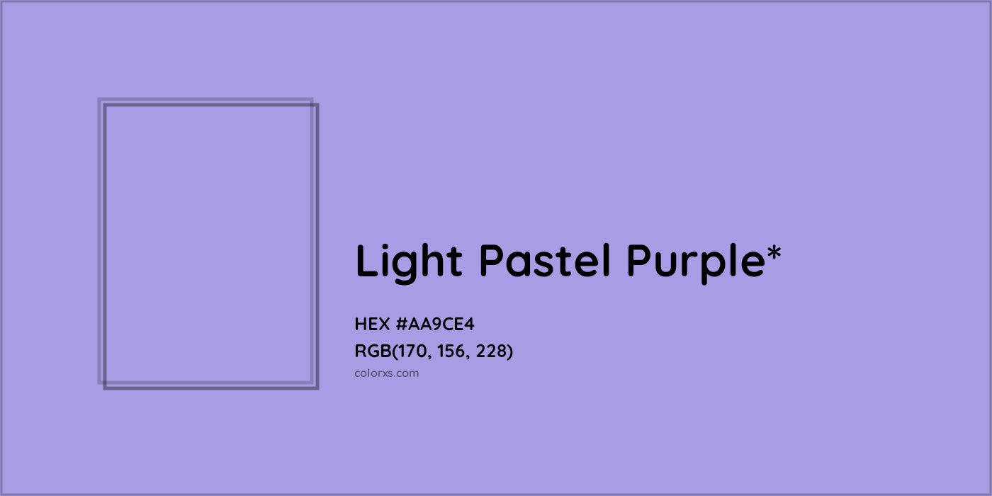 HEX #AA9CE4 Color Name, Color Code, Palettes, Similar Paints, Images