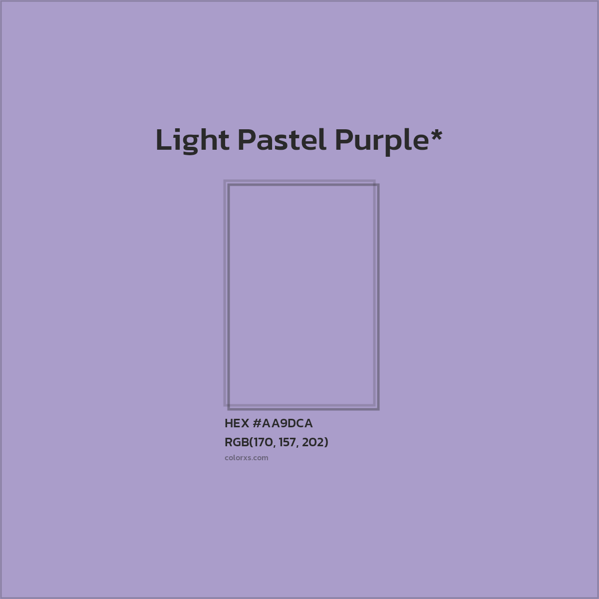 HEX #AA9DCA Color Name, Color Code, Palettes, Similar Paints, Images