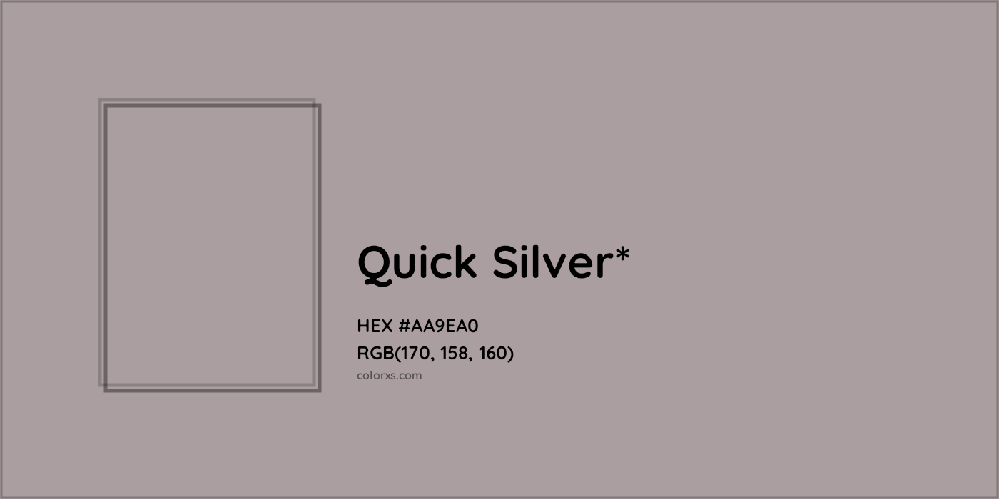 HEX #AA9EA0 Color Name, Color Code, Palettes, Similar Paints, Images