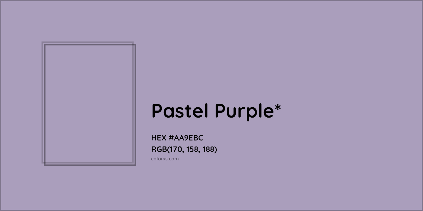 HEX #AA9EBC Color Name, Color Code, Palettes, Similar Paints, Images