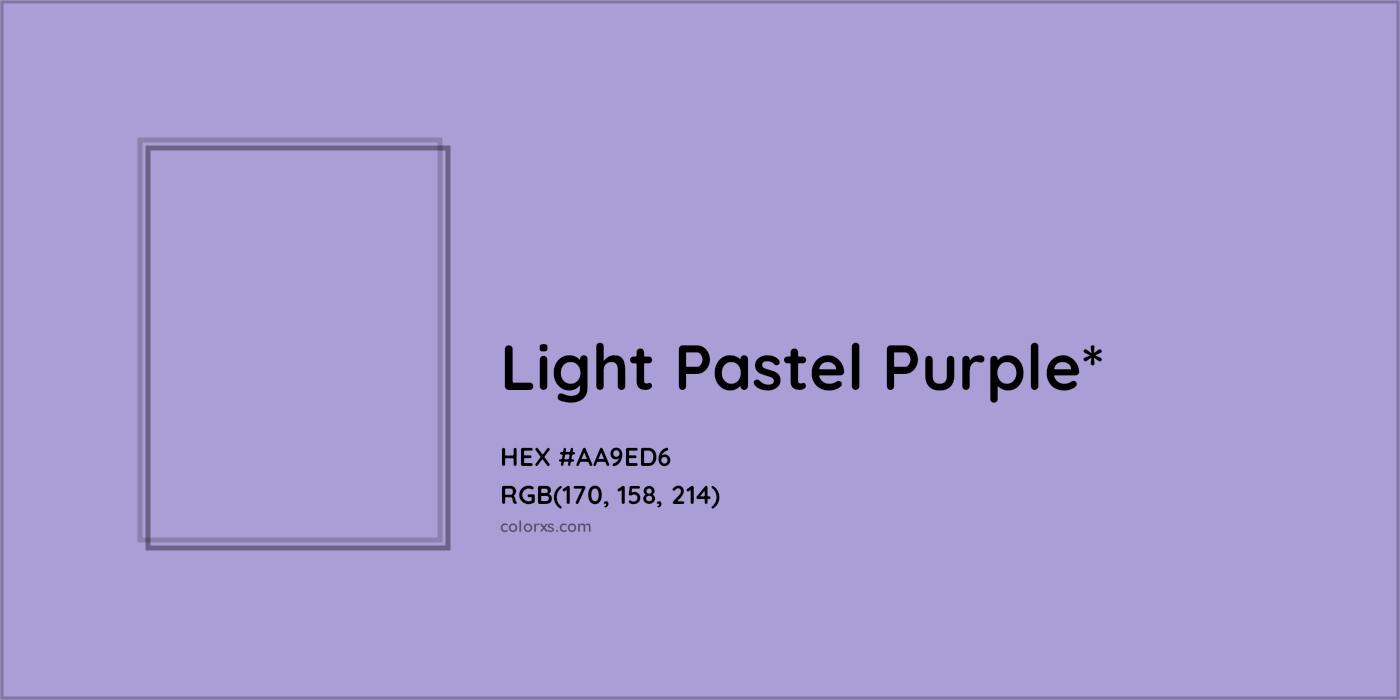 HEX #AA9ED6 Color Name, Color Code, Palettes, Similar Paints, Images
