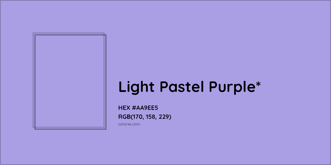 HEX #AA9EE5 Color Name, Color Code, Palettes, Similar Paints, Images